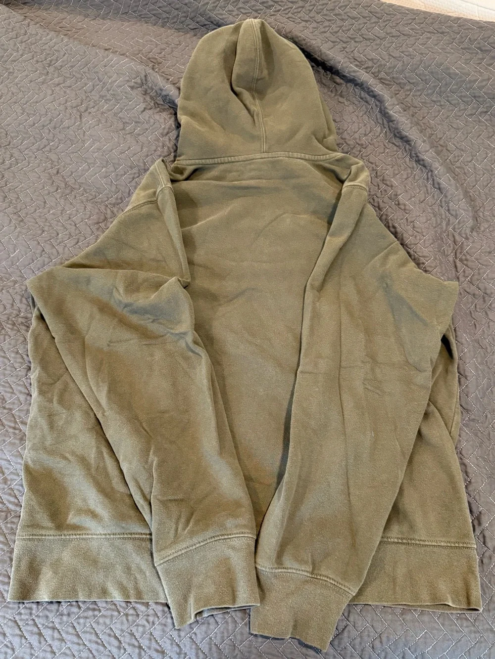 The North Face Olive Green Fleece-Lined Hoodie